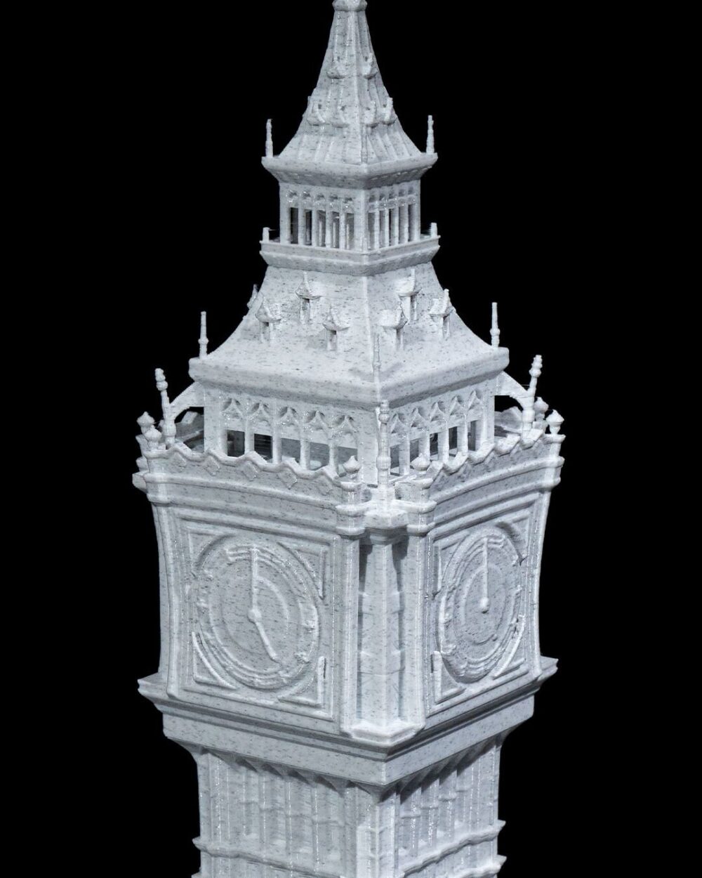 Stunning Big Ben Replica Statue in silver finish, detailed craftsmanship. Iconic London Landmark for home decor and collectible.